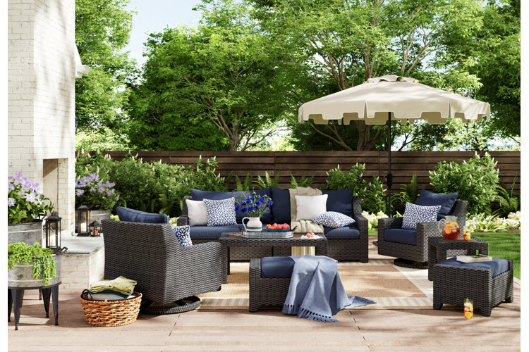 Wayfair patio 2025 set with umbrella